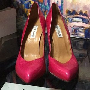 Hot Pink Shoes in the city